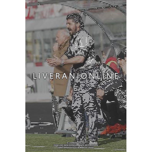 RIMINI vs PISA, Campionato di Calcio Lega Pro, Girone B, 25Âª giornata, 05/03/2016. nella foto: L\'ALLENATORE GENNARO GATTUSO, CARICA LA SQUADRA,, Â©Claudio Zamagni/ Agenzia Aldo Liverani s.a.s.