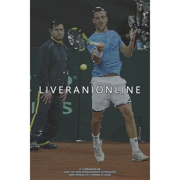 Coppa Davis, Italia vs Svizzera, primo turno del gruppo mondiale Davis Cup BNP Paribas, 06/03/2016, nella foto: CECCHINATO, IN AZIONE, ©Claudio Zamagni/Agenzia Aldo Liverani s.a.s.