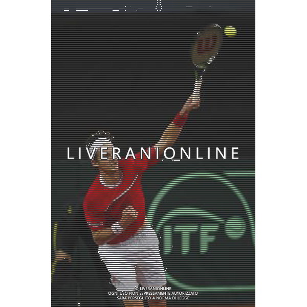 Coppa Davis, Italia vs Svizzera, primo turno del gruppo mondiale Davis Cup BNP Paribas, 06/03/2016, nella foto: BOSSEL, PREPARE IL SERVIZIO, ©Claudio Zamagni/Agenzia Aldo Liverani s.a.s.