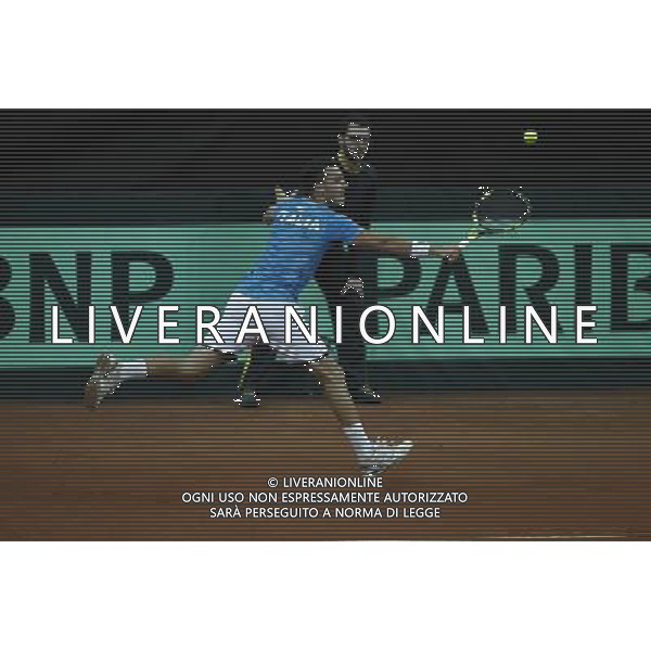 Coppa Davis, Italia vs Svizzera, primo turno del gruppo mondiale Davis Cup BNP Paribas, 06/03/2016, nella foto: CECCHINATO, DI ROVESCIO, IN AZIONE, ©Claudio Zamagni/Agenzia Aldo Liverani s.a.s.