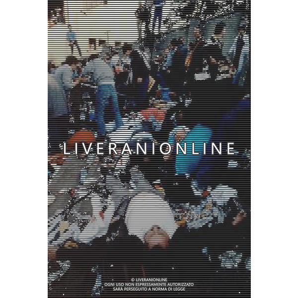 FINALE DI COPPA CAMPIONI JUVENTUS-LIVERPOOL A BRUXELLES STADIO HEYSEL 29/05/1985 NELLA FOTO LA TRAGEDIA CON TRENTANOVE VITTIME AGENZIA GIOVANNI LIVERANI-ALDO LIVERANI S A S