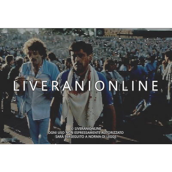 FINALE DI COPPA CAMPIONI JUVENTUS-LIVERPOOL A BRUXELLES STADIO HEYSEL 29/05/1985 NELLA FOTO LA TRAGEDIA CON TRENTANOVE VITTIME AGENZIA GIOVANNI LIVERANI-ALDO LIVERANI S A S