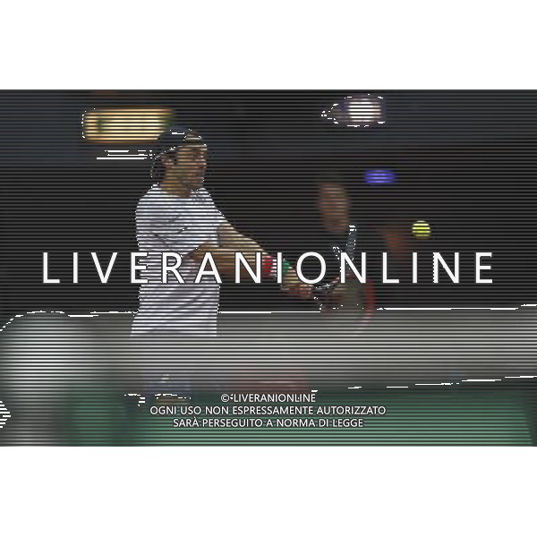 Coppa Davis, Italia vs Svizzera, primo turno del gruppo mondiale Davis Cup BNP Paribas, 06/03/2016, nella foto: PAOLO LORENZI, CARICA IL TIRO, , ©Claudio Zamagni/Agenzia Aldo Liverani s.a.s.