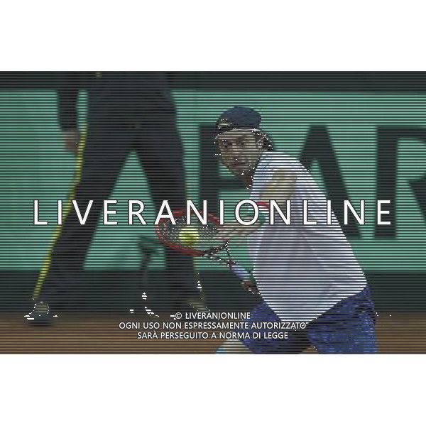 Coppa Davis, Italia vs Svizzera, primo turno del gruppo mondiale Davis Cup BNP Paribas, 06/03/2016, nella foto: PAOLO LORENZI, CARICA IL TIRO,, ©Claudio Zamagni/Agenzia Aldo Liverani s.a.s.