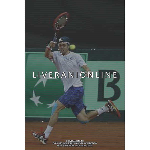 Coppa Davis, Italia vs Svizzera, primo turno del gruppo mondiale Davis Cup BNP Paribas, 06/03/2016, nella foto: PAOLO LORENZI, CARICA IL TIRO,, ©Claudio Zamagni/Agenzia Aldo Liverani s.a.s.