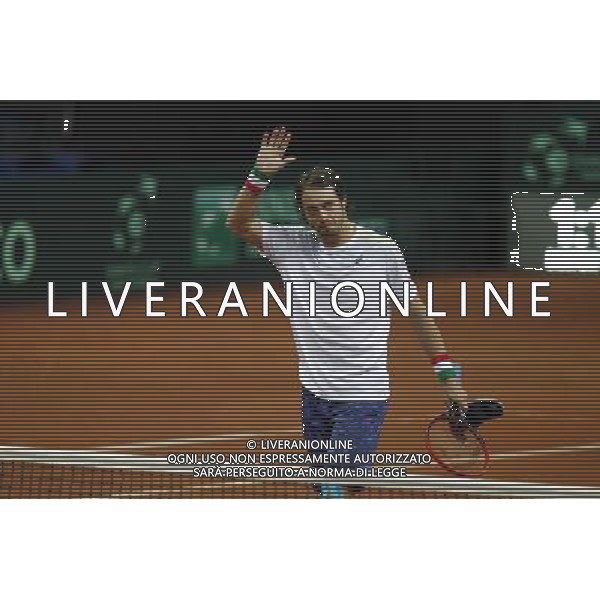 Coppa Davis, Italia vs Svizzera, primo turno del gruppo mondiale Davis Cup BNP Paribas, 06/03/2016, nella foto: L\'ESULTANZA FINALE DI PAOLO LORENZI, ©Claudio Zamagni/Agenzia Aldo Liverani s.a.s.