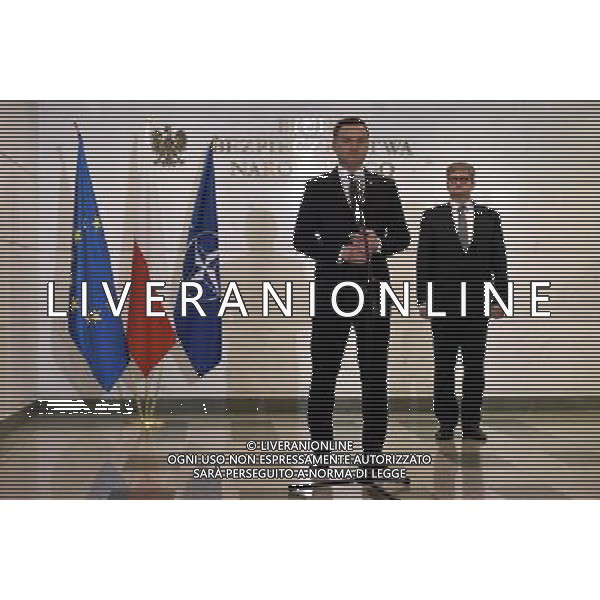 09.03.2016 WARSZAWA RADA BEZPIECZENSTWA WEWNETRZNEGO RBN Z UDZIALEM PREZYDENTA RP OSWIADCZENIE PREZYDENTA ANDRZEJA DUDY PO POSIEDZENIU RADY N/Z ANDRZEJ DUDA FOT DAMIAN BURZYKOWSKI / NEWSPIX.PL --- Newspix.pl Warsaw Poland National Security Council National Security Council - meeting with the President of Poland/ AGENZIA ALDO LIVERANI SAS - ITALY ONLY EDITORIAL USE ONLY - RIUNIONE DEL CONSIGLIO DI SICUREZZA NAZIONALE INTERNA ALLA PRESENZA DEL PRESIDENTE - VARSAVIA POLONIA 09/03/2016