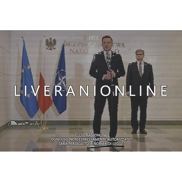 09.03.2016 WARSZAWA RADA BEZPIECZENSTWA WEWNETRZNEGO RBN Z UDZIALEM PREZYDENTA RP OSWIADCZENIE PREZYDENTA ANDRZEJA DUDY PO POSIEDZENIU RADY N/Z ANDRZEJ DUDA FOT DAMIAN BURZYKOWSKI / NEWSPIX.PL --- Newspix.pl Warsaw Poland National Security Council National Security Council - meeting with the President of Poland/ AGENZIA ALDO LIVERANI SAS - ITALY ONLY EDITORIAL USE ONLY - RIUNIONE DEL CONSIGLIO DI SICUREZZA NAZIONALE INTERNA ALLA PRESENZA DEL PRESIDENTE - VARSAVIA POLONIA 09/03/2016