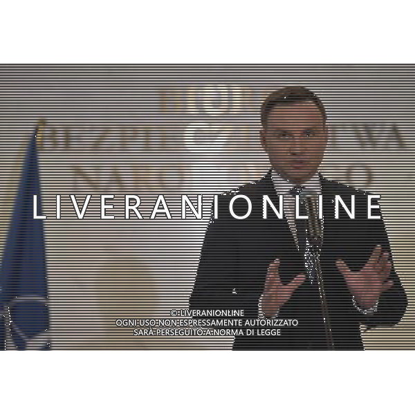 09.03.2016 WARSZAWA RADA BEZPIECZENSTWA WEWNETRZNEGO RBN Z UDZIALEM PREZYDENTA RP OSWIADCZENIE PREZYDENTA ANDRZEJA DUDY PO POSIEDZENIU RADY N/Z ANDRZEJ DUDA FOT DAMIAN BURZYKOWSKI / NEWSPIX.PL --- Newspix.pl Warsaw Poland National Security Council National Security Council - meeting with the President of Poland/ AGENZIA ALDO LIVERANI SAS - ITALY ONLY EDITORIAL USE ONLY - RIUNIONE DEL CONSIGLIO DI SICUREZZA NAZIONALE INTERNA ALLA PRESENZA DEL PRESIDENTE - VARSAVIA POLONIA 09/03/2016