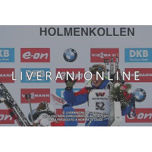 09.03.2016, Oslo, Holmenkollen, biatlon, mistrzostwa swiata, 15 km kobiet, Anais Bescond (FRA), Marie Dorin Habert (FRA), 15 km women individual, IBU Biathlon World Championships, fot. Tomasz Jastrzebowski / Foto Olimpik/NEWSPIX.PL --- Newspix.pl/ AGENZIA ALDO LIVERANI SAS - ITALY ONLY EDITORIAL USE ONLY - Campionato Mondiale di Biathlon - 15 km donne individuale , IBU Biathlon World Championships Oslo 09/03/2016