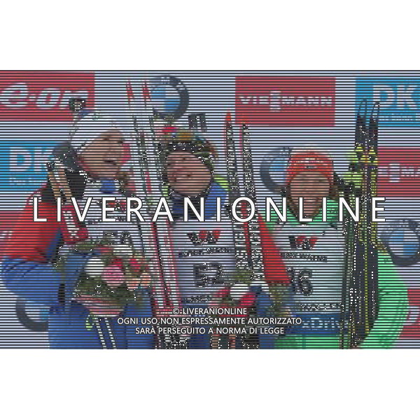 09.03.2016, Oslo, Holmenkollen, biatlon, mistrzostwa swiata, 15 km kobiet, Anais Bescond (FRA), Marie Dorin Habert (FRA), Laura Dahlmeier (GER), 15 km women individual, IBU Biathlon World Championships, fot. Tomasz Jastrzebowski / Foto Olimpik/NEWSPIX.PL --- Newspix.pl/ AGENZIA ALDO LIVERANI SAS - ITALY ONLY EDITORIAL USE ONLY - Campionato Mondiale di Biathlon - 15 km donne individuale , IBU Biathlon World Championships Oslo 09/03/2016