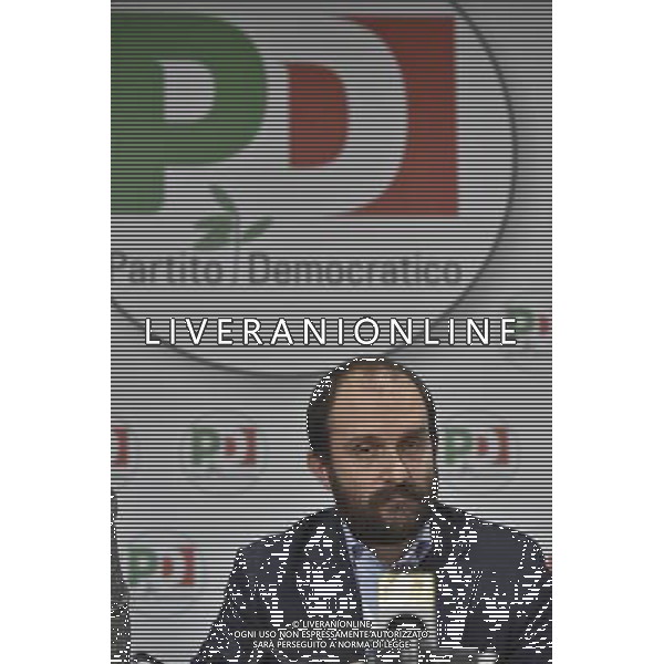 Roma Conferenza stampa sulla situazione della legalitÃ  a Ostia - Roma 10.03.2016 Sede Nazionale del PD - nella foto: Matteo Orfini / Ph. Corradetti - Ag. Aldo Liverani Sas