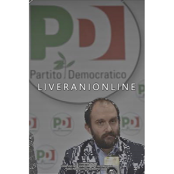 Roma Conferenza stampa sulla situazione della legalitÃ  a Ostia - Roma 10.03.2016 Sede Nazionale del PD - nella foto: Matteo Orfini / Ph. Corradetti - Ag. Aldo Liverani Sas
