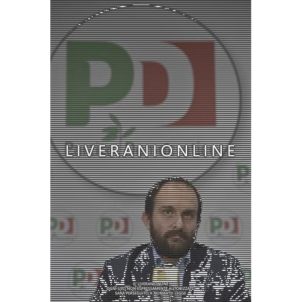 Roma Conferenza stampa sulla situazione della legalitÃ  a Ostia - Roma 10.03.2016 Sede Nazionale del PD - nella foto: Matteo Orfini / Ph. Corradetti - Ag. Aldo Liverani Sas