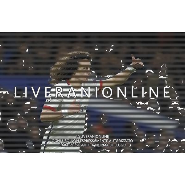 Paris Saint-Germain\'s David Luiz in action during todays match Photographer Ashley Western/CameraSport Football - UEFA Champions League Round of 16 Second Leg - Chelsea v Paris Saint-Germain - Wednesday 9th March 2016 - Stamford Bridge - London © CameraSport - 43 Linden Ave. Countesthorpe. Leicester. England. LE8 5PG - Tel: +44 (0) 116 277 4147 - admin@camerasport.com - www.camerasport.com AG ALDO LIVERANI SAS ONLY ITALY