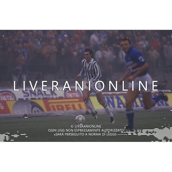 RETROSPETTIVA MARINO MAGRIN CALCIATORE NELLA FOTO MARINO MAGRIN CON LA MAGLIA DELLA JUVENTUS AG ALDO LIVERANI SAS