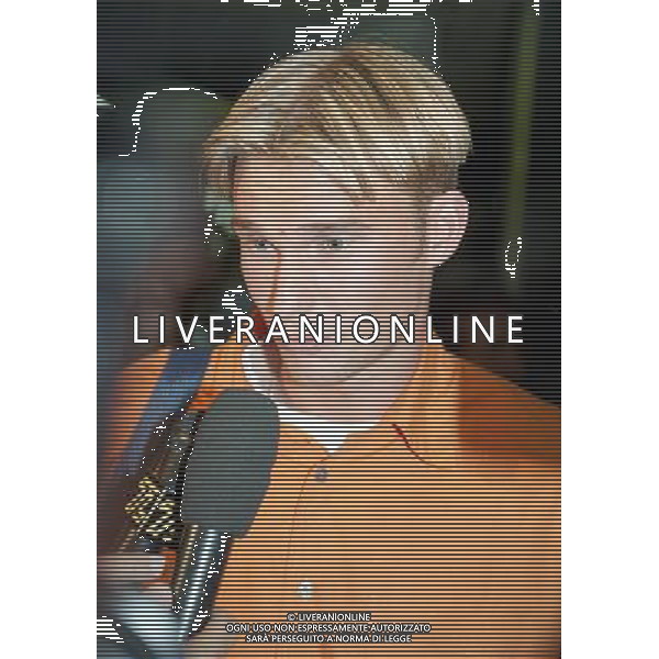 Claes Andreas Andersson calciatore al suo arrivo all\'aeroporto di Linate a Milano - nuovo acquisto del Milan 11/06/1997 Â© AGENZIA ALDO LIVERANI SAS