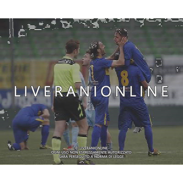 ROMAGNA CENTRO vs PARMA CALCIO 1913, Campionato di Calcio Serie D, Girone D, 13/03/2016, nella foto: L\'ESULTANZA DEL PARMA, ©Claudio Zamagni/AGENZIA ALDO LIVERANI S.A.S.