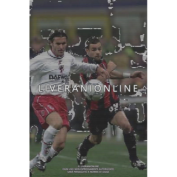 milan-perugia 13/11/2001 coppa italia nella foto sogliano sean e simone marco foto aldo liverani