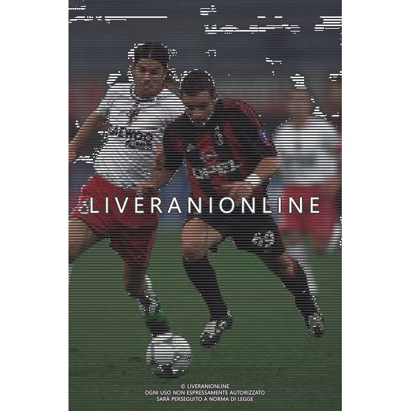 milan-perugia 13/11/2001 coppa italia nella foto BLASI emanuele E SIMONE MARCO foto aldo liverani farabolafoto