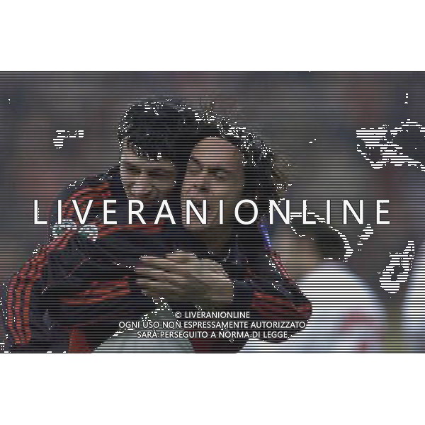 milan-perugia 13/11/2001 coppa italia nella foto esultanza inzaghi filippo foto aldo liverani