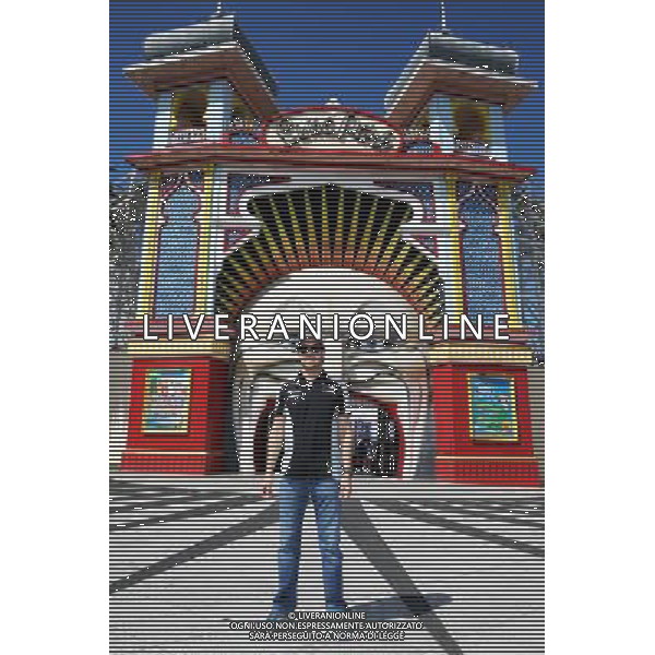 Sergio Perez (MEX) Sahara Force India F1 visits Luna Park. 15.03.2016. Formula 1 World Championship, Rd 1, Australian Grand Prix, Albert Park, Melbourne, Australia, Preparation Day. AG ALDO LIVERANI SAS ONLY ITALY