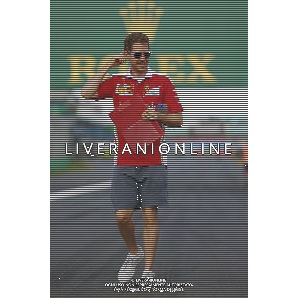 Sebastian Vettel (GER) Ferrari walks the circuit. 16.03.2016. Formula 1 World Championship, Rd 1, Australian Grand Prix, Albert Park, Melbourne, Australia, Preparation Day. AG ALDO LIVERANI SAS ONLY ITALY