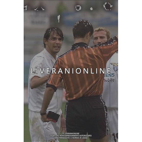 LAZIO - SIENA 11/11/2001 COPPA ITALIA NELLA FOTO ESPULSIONE INZAGHI SIMONE FOTO ALDO LIVERANI