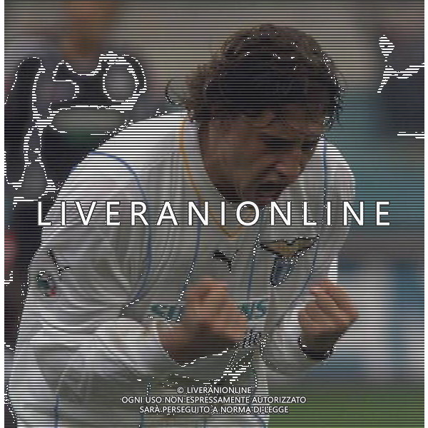 LAZIO - SIENA 11/11/2001 COPPA ITALIA NELLA FOTO ESULTANZA CRESPO HERNAN FOTO ALDO LIVERANI