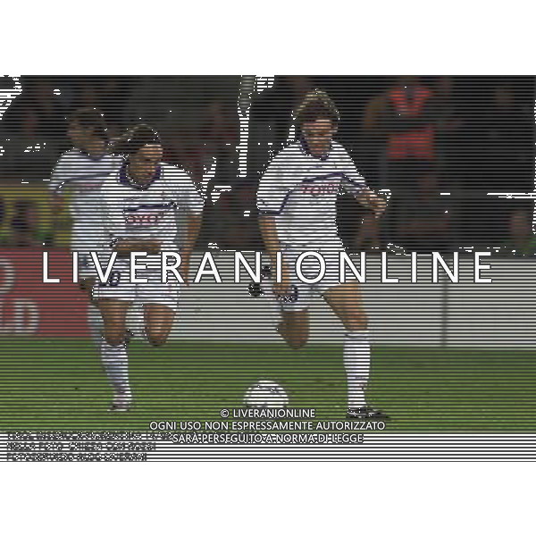 TIROL INSBRUCK-FIORENTINA COPPA U E F A 14-09-2000 NELLA FOTO ENRICO CHIESA CON ROSSI FOTOSERVIZIO ALDO LIVERANI