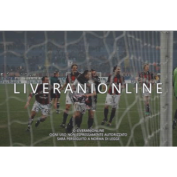 Milano 28/02/2002 Coppa UEFA Milan-Roda nella foto i giocatori del milan festeggiano contra cosmin foto Luzzani Marco/ Ag Aldo Liverani