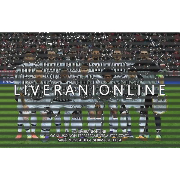 UEFA Champions League 2015/2016 Ottavi di Finale Ritorno Monaco di Baviera (Germania) - 16.03.2016 Bayern Monaco-Juventus Nella Foto:juventus squadra formazione sandro,barzagli,pogba,khedira,bonucci,buffon,lichtsteiner,evra,hernanes,cuadrado,morata /Ph.Vitez-Ag. Aldo Liverani