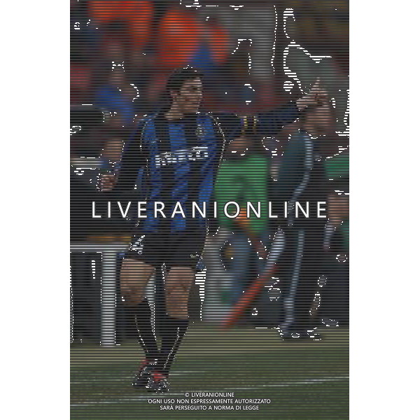 inter-aek atene 21/02/02 nella foto zanetti javier foto marco luzzani/ag aldo liverani