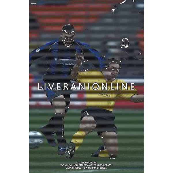 inter-aek atene 21/02/02 nella foto vieri christian foto marco luzzani/ag aldo liverani