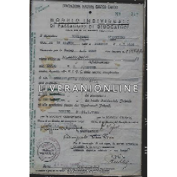 MILANO 20/12/2001 NELLA FOTO IL CONTRATTO DI GIAMPIERO BONIPERTI ANNO 1946 FOTOSERVIZIO ALDO LIVERANI