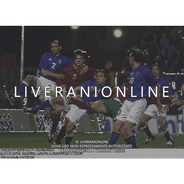 ITALIA/POTOGALLO 26/04/2000 NELLA FOTO MARK IULIANO, COUTO,FERNANDO CANNAVARO FABIO E FIORE STEFANO FOTO ALDO LIVERANI