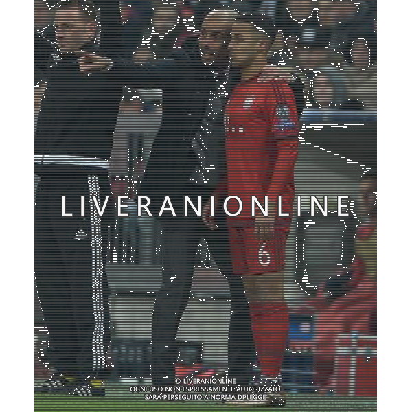 UEFA Champions League 2015/2016 Ottavi di Finale Ritorno Monaco di Baviera (Germania) - 16.03.2016 Bayern Monaco-Juventus Nella Foto: pep guardiola e thiago /Ph.Vitez-Ag. Aldo Liverani