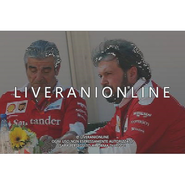 (L to R): Maurizio Arrivabene (ITA) Ferrari Team Principal with Gino Rosato (CDN) Ferrari. 17.03.2016. Formula 1 World Championship, Rd 1, Australian Grand Prix, Albert Park, Melbourne, Australia, Preparation Day. / AGENZIA ALDO LIVERANI SAS - ITALY ONLY EDITORIAL USE ONLY