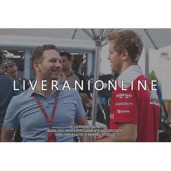 (L to R): Christian Horner (GBR) Red Bull Racing Team Principal with Sebastian Vettel (GER) Ferrari. 17.03.2016. Formula 1 World Championship, Rd 1, Australian Grand Prix, Albert Park, Melbourne, Australia, Preparation Day. AG ALDO LIVERANI SAS ONLY ITALY