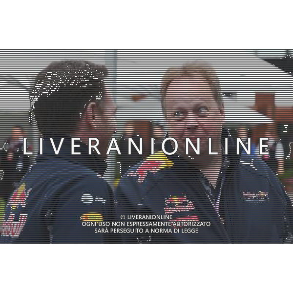 (L to R): Christian Horner (GBR) Red Bull Racing Team Principal with Andy Palmer (GBR) Aston Martin CEO. 19.03.2016. Formula 1 World Championship, Rd 1, Australian Grand Prix, Albert Park, Melbourne, Australia, Qualifying Day. - www.xpbimages.com, EMail: requests@xpbimages.com - copy of publication required for printed pictures. Every used picture is fee-liable. © Copyright: Moy / XPB Images /Agenzia Aldo Liverani s.a.s./ONLY ITALY-EDITORIAL USE ONLY