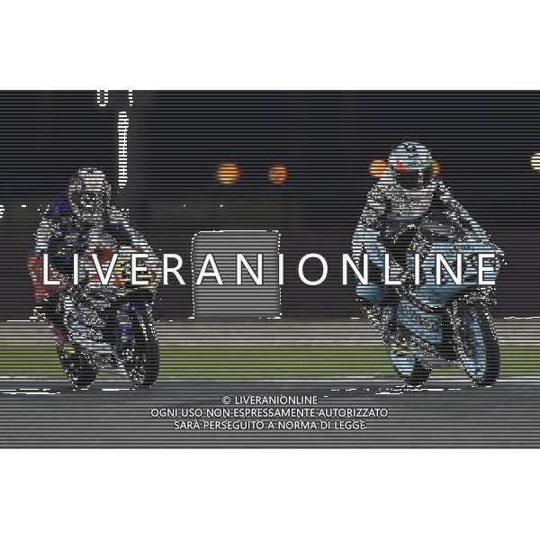 19.03.2016. Losail, Qatar. Moto 3 qualifiche.Andrea Locatelli (Leopard RAcing) e Niccolo Antonelli (Ongetta Rivacold) durante le qualifiche.© G.Piazzolla /Agenzia Aldo Liverani s.a.s.