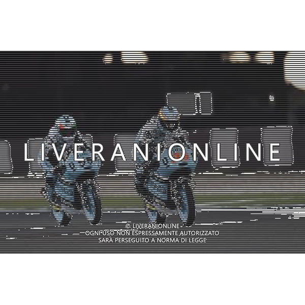 19.03.2016. Losail, Qatar. Moto 3 qualifiche.Joan Mir e Andrea Locatelli (Leopard Racing) durante le qualifiche.© G.Piazzolla /Agenzia Aldo Liverani s.a.s.