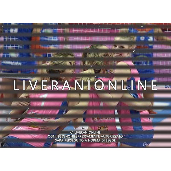 Lega Pallavolo Serie A Femminile-Finali Coppa Italia 2016-Semifinale Ravenna - 19.03.2016 Metalleghe Sanitars Montichiari-Nordmeccanica Piacenza Nella Foto:un\'esultanza di piacenza /Ph.Vitez-Ag. Aldo Liverani