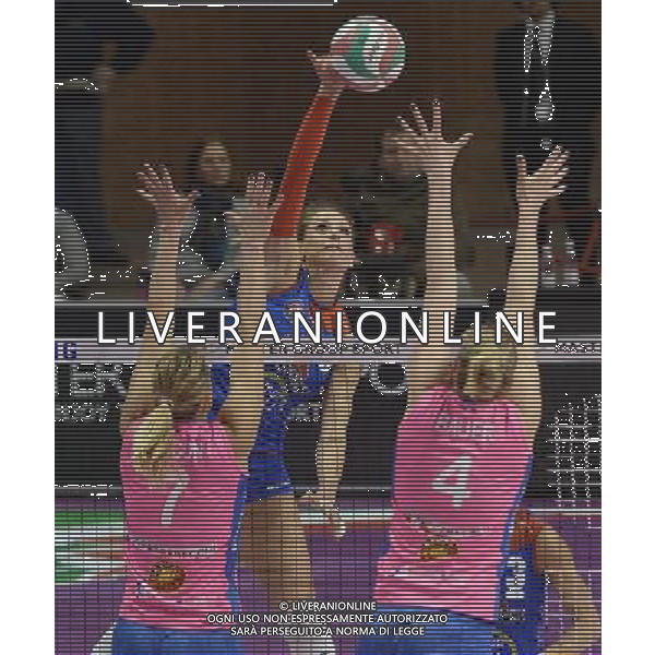 Lega Pallavolo Serie A Femminile-Finali Coppa Italia 2016-Semifinale Ravenna - 19.03.2016 Metalleghe Sanitars Montichiari-Nordmeccanica Piacenza Nella Foto:Tomsia Berenika /Ph.Vitez-Ag. Aldo Liverani