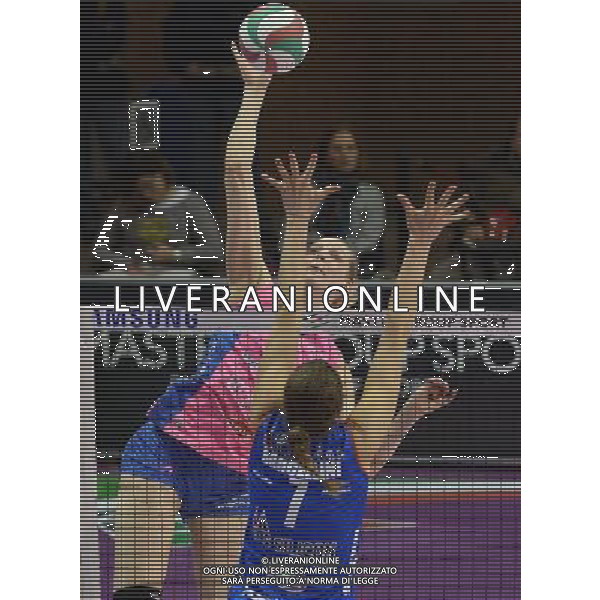 Lega Pallavolo Serie A Femminile-Finali Coppa Italia 2016-Semifinale Ravenna - 19.03.2016 Metalleghe Sanitars Montichiari-Nordmeccanica Piacenza Nella Foto:Bauer Christina /Ph.Vitez-Ag. Aldo Liverani