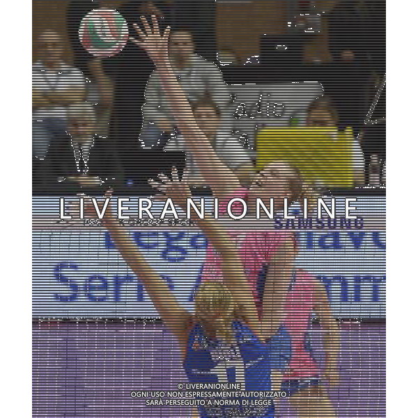 Lega Pallavolo Serie A Femminile-Finali Coppa Italia 2016-Semifinale Ravenna - 19.03.2016 Metalleghe Sanitars Montichiari-Nordmeccanica Piacenza Nella Foto:Bauer Christina /Ph.Vitez-Ag. Aldo Liverani