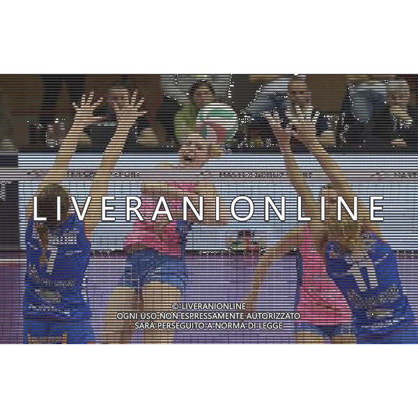 Lega Pallavolo Serie A Femminile-Finali Coppa Italia 2016-Semifinale Ravenna - 19.03.2016 Metalleghe Sanitars Montichiari-Nordmeccanica Piacenza Nella Foto:Bauer Christina /Ph.Vitez-Ag. Aldo Liverani