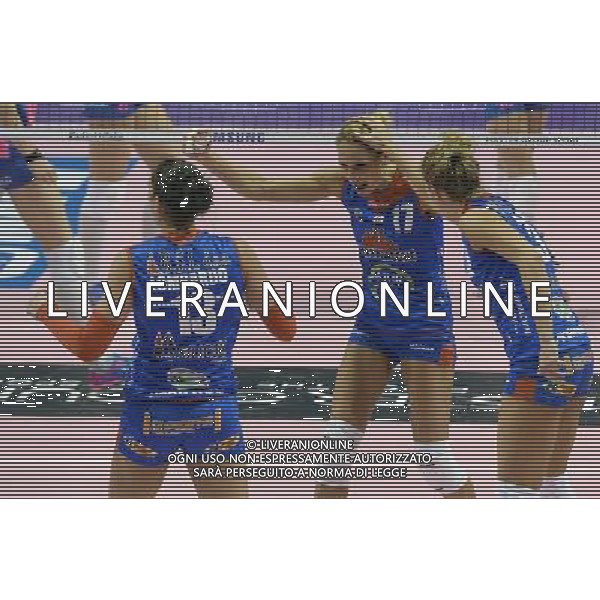 Lega Pallavolo Serie A Femminile-Finali Coppa Italia 2016-Semifinale Ravenna - 19.03.2016 Metalleghe Sanitars Montichiari-Nordmeccanica Piacenza Nella Foto:Gioli Simona festeggia /Ph.Vitez-Ag. Aldo Liverani