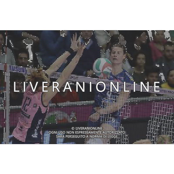 Lega Pallavolo Serie A Femminile-Finali Coppa Italia 2016-Semifinale Ravenna - 19.03.2016 Pomi\' Casalmaggiore-Foppapedretti Bergamo Nella Foto:Freya Aelbrecht /Ph.Vitez-Ag. Aldo Liverani