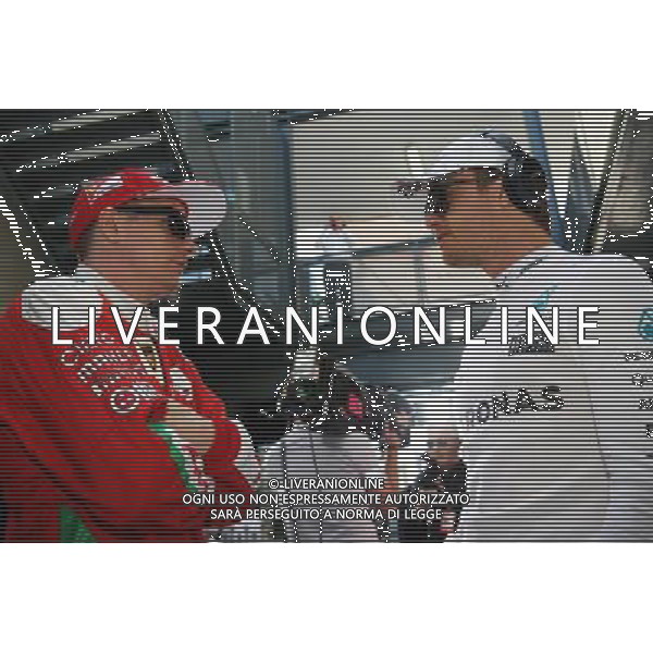 (L to R): Kimi Raikkonen (FIN) Ferrari with Nico Rosberg (GER) Mercedes AMG F1. 20.03.2016. Formula 1 World Championship, Rd 1, Australian Grand Prix, Albert Park, Melbourne, Australia, Race Day. - www.xpbimages.com, EMail: requests@xpbimages.com - copy of publication required for printed pictures. Every used picture is fee-liable. Â© Copyright: Photo4 / XPB Images/Agenzia Aldo Liverani s.a.s./ONLY ITALY/EDITORIAL USE ONLY